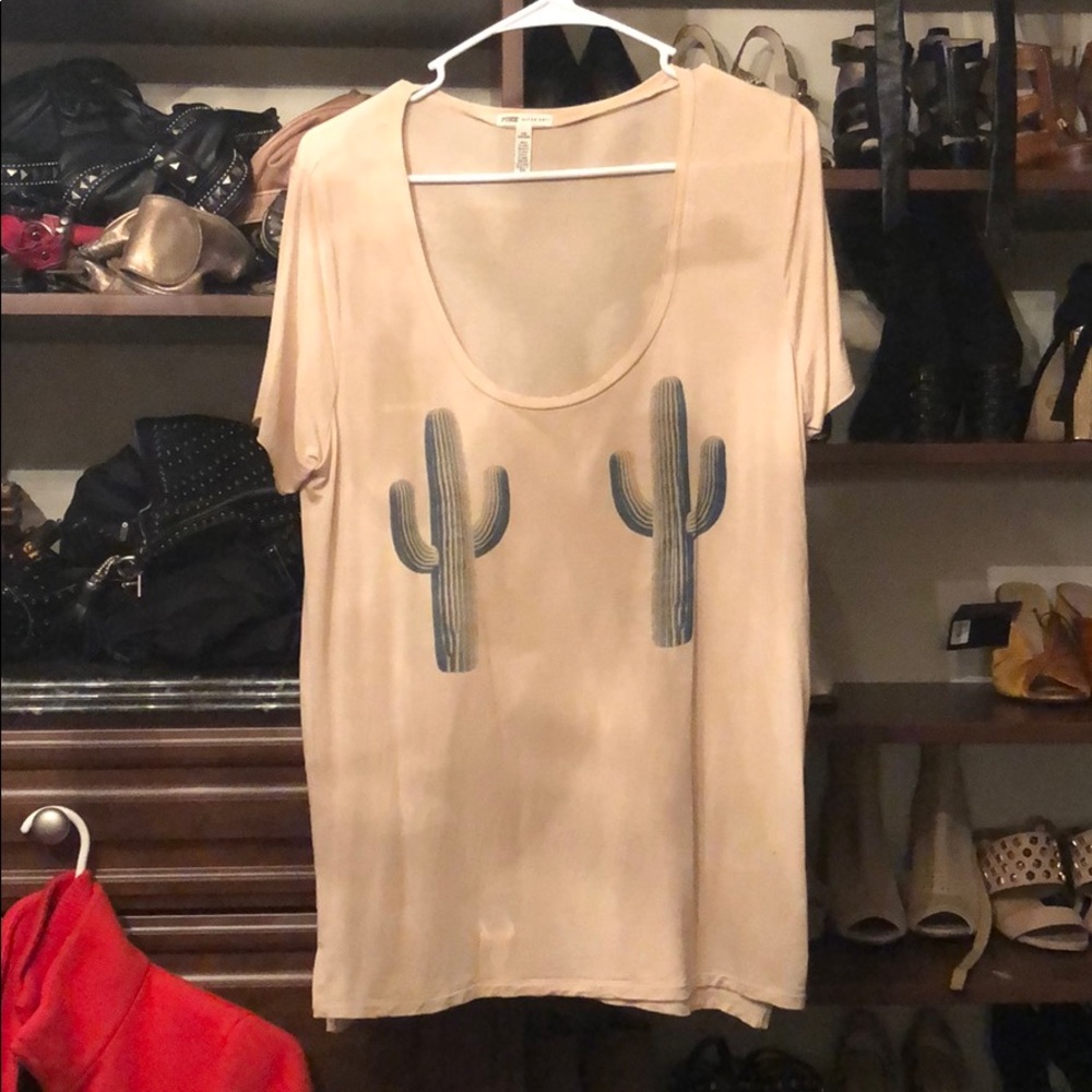 Pink by Victorias Secret tunic cactus top